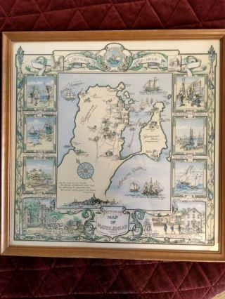 1929 Pictorial Map Of Marblehead