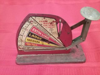 Vintage Sears Farm Master Egg Scale; Small To Extra Large; All Metal