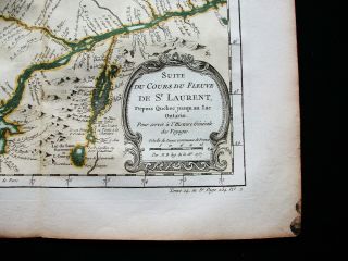 1754 BELLIN: map NORTH AMERICA,  CANADA,  ONTARIO,  TORONTO,  Saint LAURENT 3