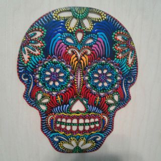 Day Of The Dead Hand Painted Wood Sugar Skull
