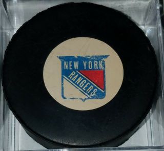 1977 - 83 York Rangers Vintage Nhl Viceroy Canada Official Game Puck
