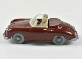 Wiking 16 Porsche Cabriolet 356 Red With 2 Figures Ho 1:87 Scale