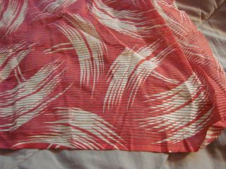 Vintage 20s 30s Deco Fabric Print Cotton Stripe Weave Rose Pink 35 " X 2 Yd