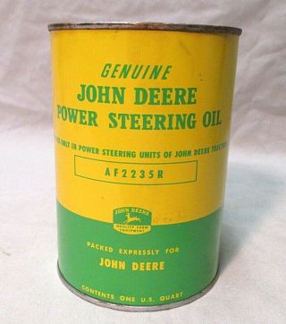 Vintage John Deere One Quart Oil Can Quality Farm Equipment Tractor