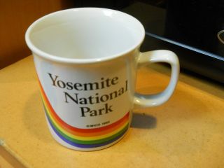 Vintage Yosemite National Park Coffee Mug Cup Rainbow