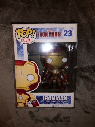 Funko Pop Marvel Iron Man 3 Tony Stark 23 Vaulted Avengers Plastic Protector