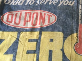 Vintage Dupont Zerone Antifreeze Canvas Banner Sign Gas Station Oil Garage 3