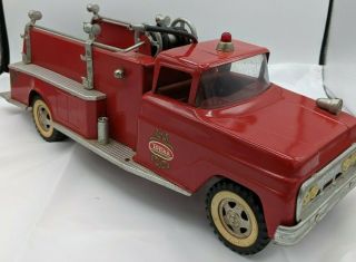 Vintage 1962 - 64 Tonka 926 Toy Suburban Fire Dept.  Truck Pumper W/hose 3
