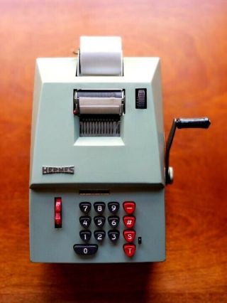 Hermes Precisa Model 109 - 10,  Mechanical Calculator - Adding Machine - Very Rare 2