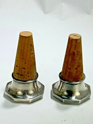 Two Vintage Sterling Silver 925 Felzer Bottle Cork Stoppers
