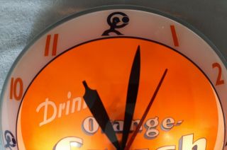 Orange Crush Double Bubble Light Up Clock Store Sign Soda Fountain 3