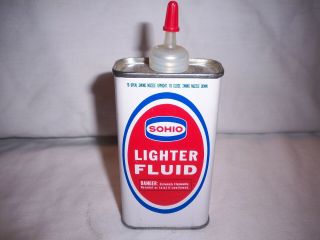 Sohio Lighter Fluid Fuel Tin Can Handy Oiler Very Rare Nr