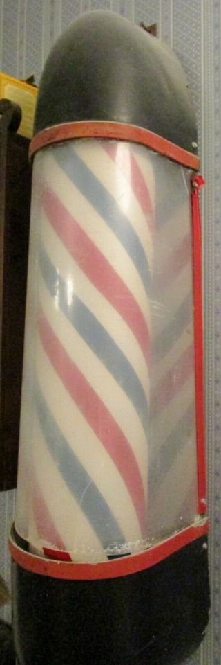 Vintage Electric Wall - Hanging Barber Pole - From Old Barber Shop - In Shape