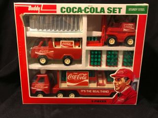 Buddy L 1976 Coca - Cola Steel Delivery Set Nip
