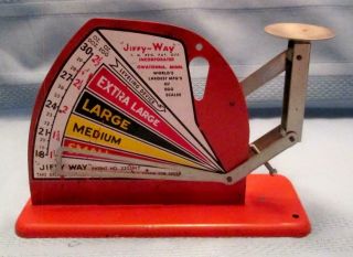 Vintage Antique Jiffy Way Red Metal Egg Scale Owatonna Minnesota