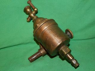 Antique Brass Oiler Lubricator Stationary Steam Engine Tool Hit Miss Industrial