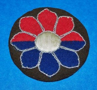 Top Cut - Edge Post Ww2 German Made Bullion 9th Infantry Division Patch