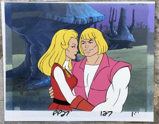 He - Man She - Ra Motu Animation Production Cel Signed Scheimer & Stamped