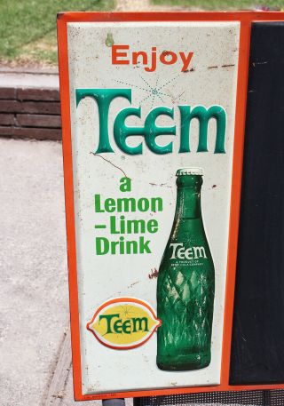 Teem Lemon Lime Drink Metal Embossed Chalkboard Sign 2