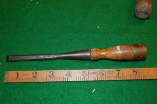 Vintage Jaxon 1/4 " Beveled Edge Socket Chisel Woodworking Tool