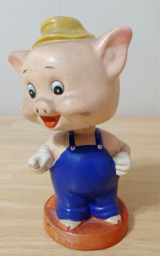 Porky Pig Vintage Looney Tunes Bobblehead Nodder 1960s Japan