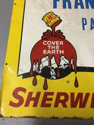 Vintage Sherwin Williams Paints Sign Cover The Earth 100 Paperhanging 3