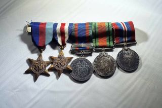 Canadian Forces Ww2 Medal Group Of 5 Mounted B506