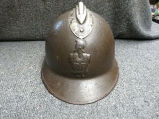 Wwii French M26 Adrian Combat Helmet For Engineers - Vg Cond