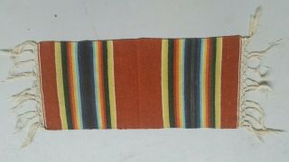 Vtg Mexican Table Runner Rug Blanket Southwestern Textile