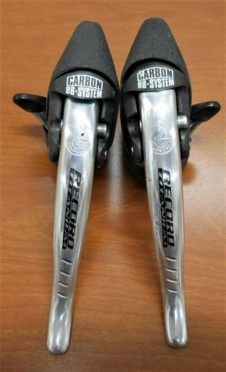 Campagnolo Record Titanium Carbon 8 Speed Ergopower Shifters - Vintage