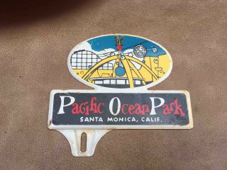 Old Pop Pacific Ocean Park Santa Monica California Pier License Plate Topper