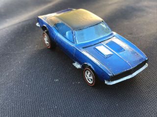Hot Wheels Redline Hk Custom Camaro Blue /black Roof With Baby Blue Interior