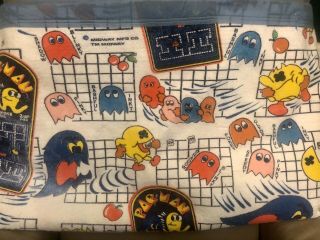 Vintage Pac Man Blanket 72”x 90” Twin - Poly,  Washable,  Barely