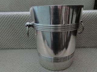 French Art Deco Wine Cooler/bucket Made Circa 1930 By Maker Welner - Silver Plate