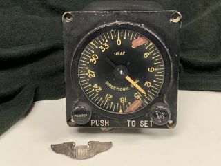 Vintage Us Air Force Directional Gyro Indicator Bendix Aviation Corp.  Xlnt