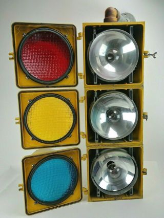 Vintage Traffic Stop Light Red Yellow Green Crouse Hinds Syracuse Ny
