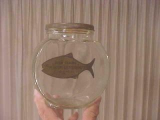 Planters Peanuts Fish Globe Jar