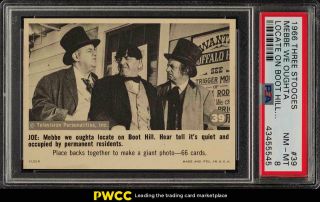1966 Fleer The 3 Stooges Mebbe We Oughta Locate On Boot Hill 39 Psa 8 (pwcc)