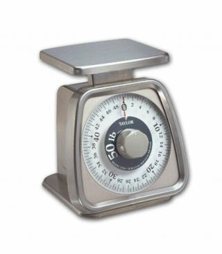 Taylor Precision Products Stainless Steel Analog Portion Control Scale (50 - Pound)
