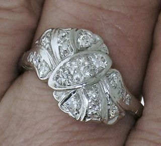 Deco Diamond Ring Art Deco Platinum Diamond Ring Bow Ring 1920 