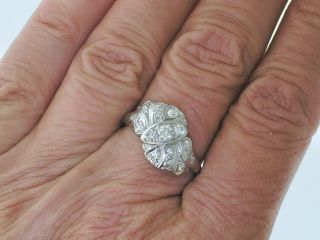 Deco Diamond Ring Art Deco Platinum Diamond Ring Bow Ring 1920 ' s 3