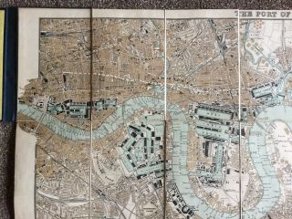Edward Stanford London Atlas Map Port Of London Linen Hardback Map 1904 3
