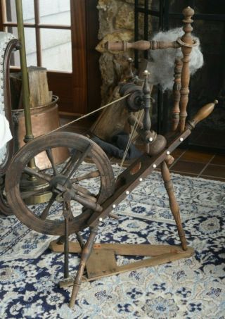 Vintage Antique Spinning Wheel 1893 European Double Drive Order