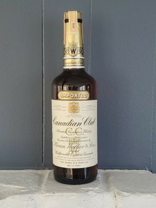 Canadian Club Whisky 6 Years Vintage 1978 Tax Seal Bottle Whiskey