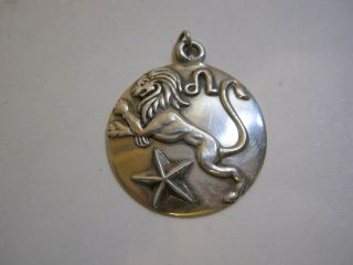 Margot De Taxco Fabulous Vintage Mexican Silver Zodiac Charm Or Pendant Leo