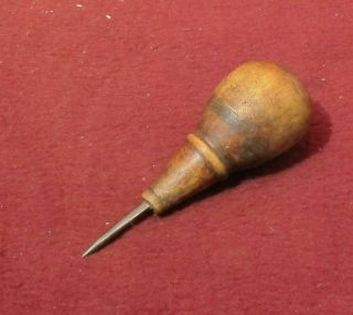 Vintage Scribe With Turned Wood Handle - Unmarked - Older Style