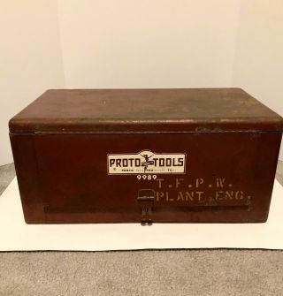 Vintage PROTO Tools Flying Lady Tool Box Tool Chest no.  9989 USA PROTO cabinet 3