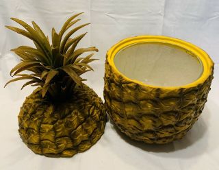 Vintage Evers Pineapple Ice Bucket - Rare Tiki Bar Glass Insert