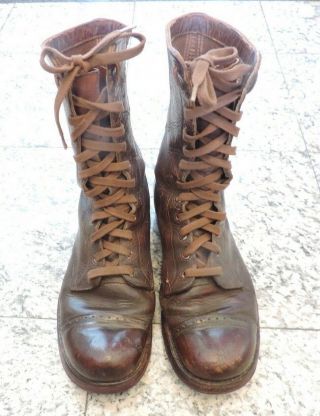 Wwii Ww2 Era Us Jump Boots,  Paratrooper,  Airborne,  Army,  Leather,  Vintage