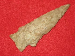 Authentic Native American Artifact Arrowhead 3 - 1/8 " Missouri Hardin Point M17